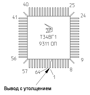 Раположение выводов Т34ВГ1