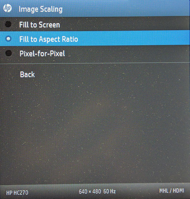 Настройки масштабирования для монитора