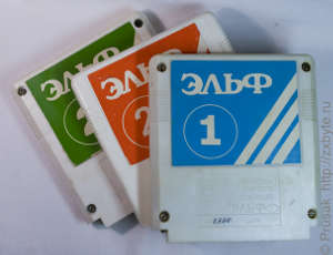 Картриджи с играми для приставки «Эльф»