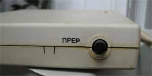 Кнопка «ПРЕР» на адаптере «Байт-01»