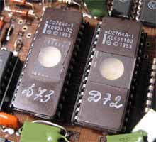 Импортные ПЗУ 2764 на плате «Байта»