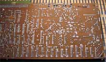 Кусок платы «Байта», вид на сторону пайки