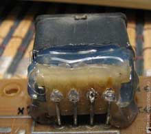 Разъём питания, залитый полиэтиленом