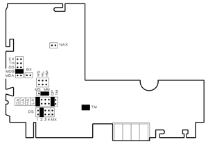Перемычки на плате дисковода