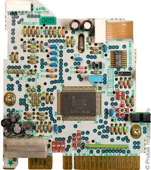 Расположение перемычек на плате контроллера версии 7193