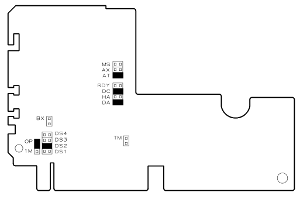 Перемычки на плате дисковода Panasonic JU-475-5