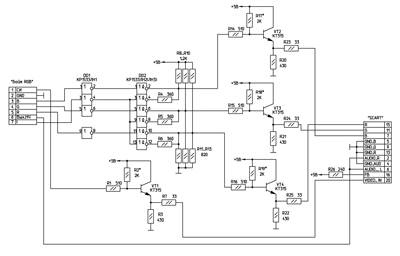 Ещё одна схема подключения «Байта» через SCART