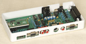 Крепление разъёма SCART к плате и корпусу