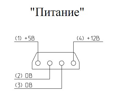 Разъём питания РС64-4 для компьютера «Байт»