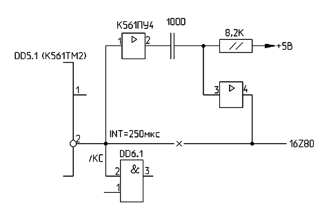 Установка правильной длительности сигнала INT в компьютере «Квант»