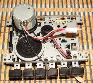 Лентопротяжный механизм магнитофона Беларусь М-322С, вид сзади