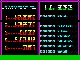 Заставка игры Airwolf II